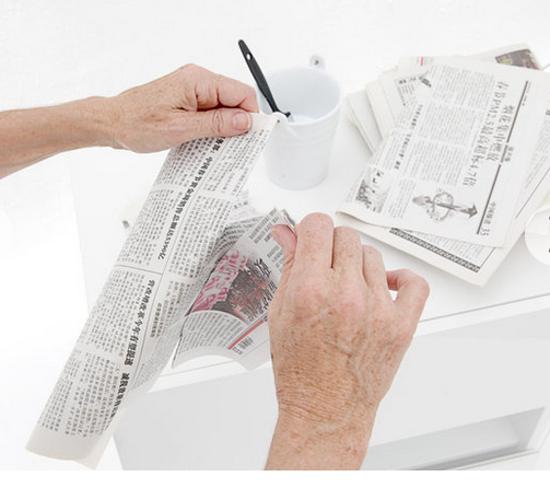 Διακόσμηση και ανακύκλωση με εφημερίδες-ΚΑΤΑΣΚΕΥΗ
