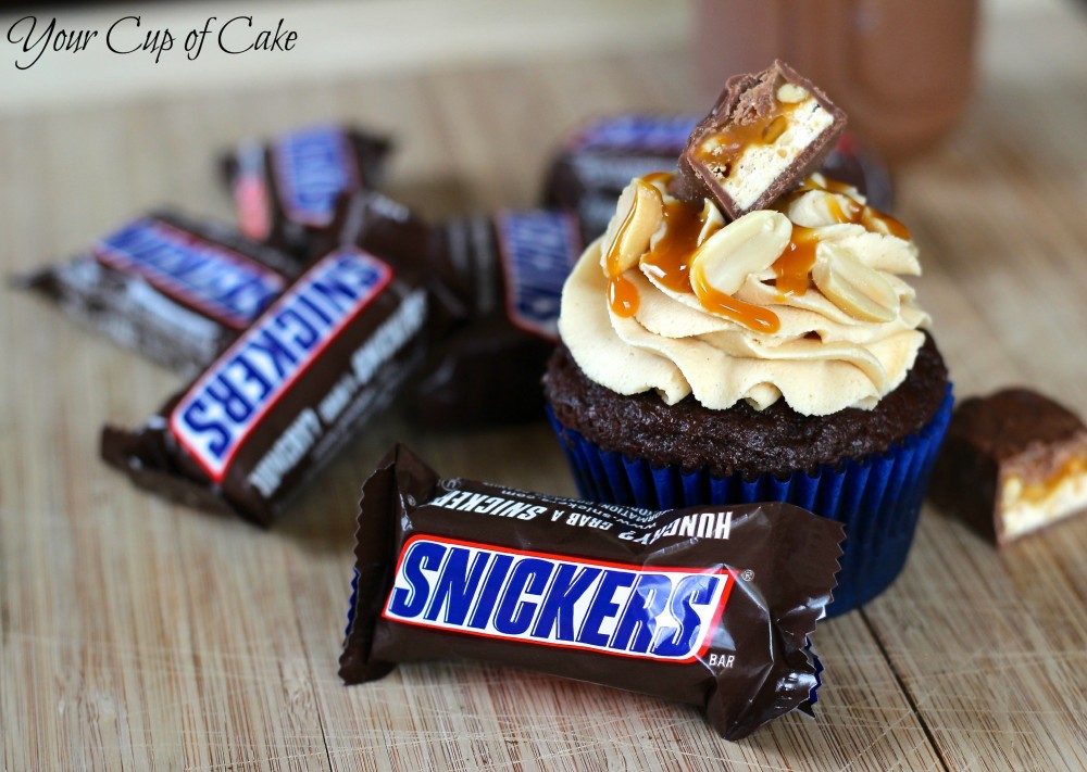 Απολαυστικα snickers cupcakes!