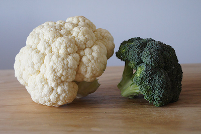 broccoli, cauliflower