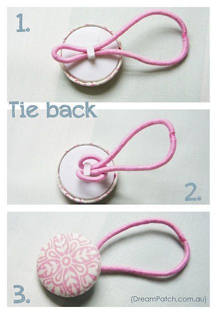 How to make a ponytail holder from a covered button.
