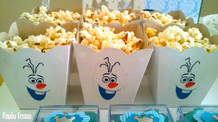 Frozen themed birthday party with so many great ideas via Kara's Party Ideas | Cake, decor, cupcakes, games, and more! KarasPartyIdeas.com #frozen #frozenparty #winterwonderland #partyplanning #partyideas (4)