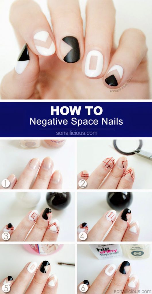 Βήμα βήμα πως θα κάνεις μόνη σου 3 τέλεια negative space nails σχέδια μόνη σου πανεύκολα!
