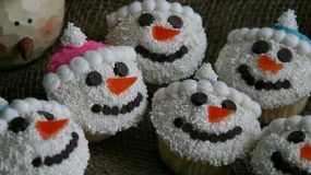 cupcakes χιονάνθρωπος