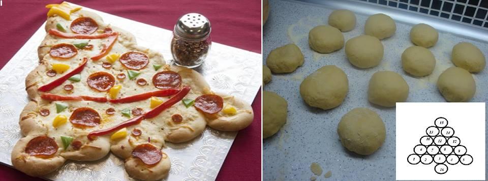 Χριστουγεννιάτικη-πίτσα-με-ατομικά-ψωμάκια-