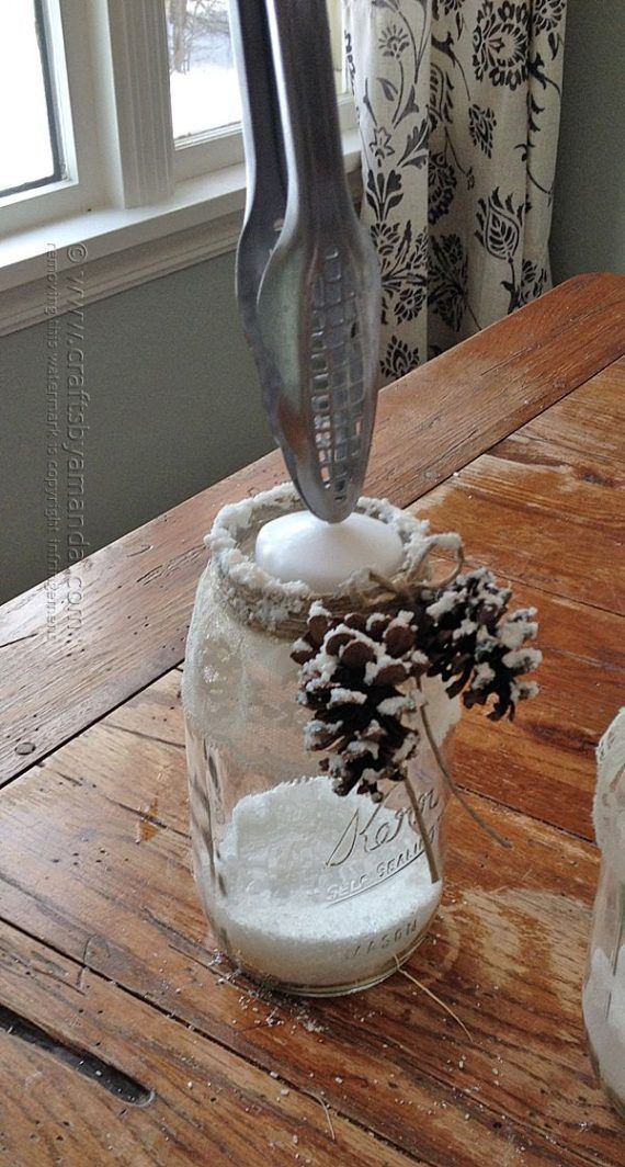 11 χριστουγεννιατικες κατασκευές με γυάλινα βαζάκια!