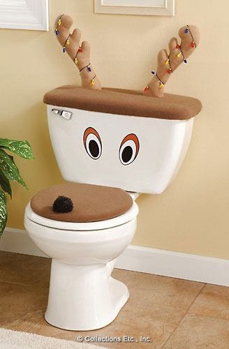 HAHAHA! LOVE THIS!! I may just have to take up decorating the toilet! Especially if we have people over.