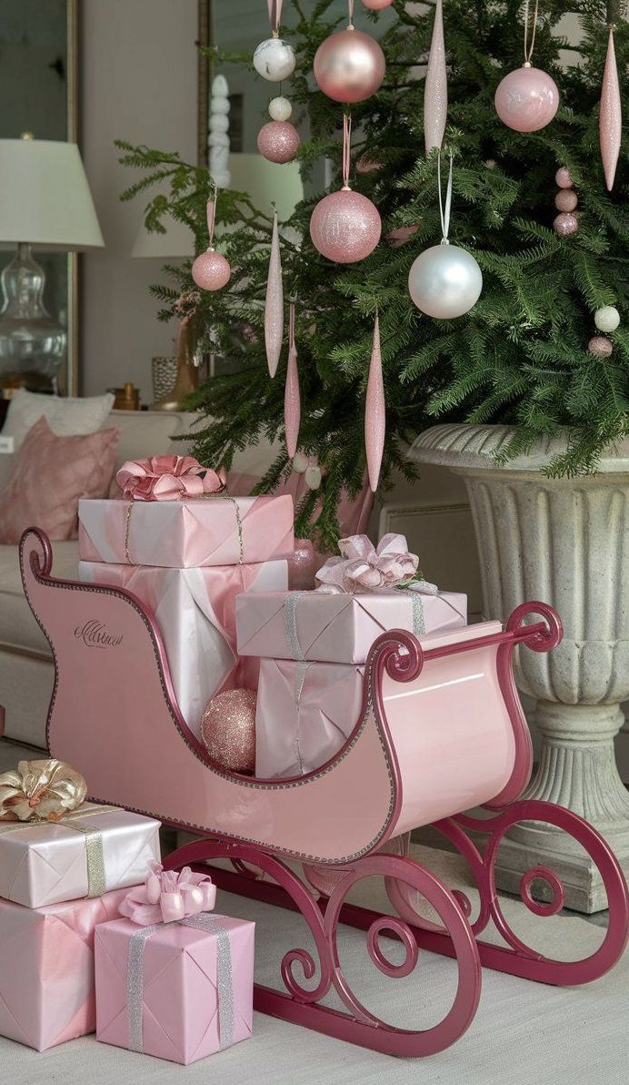 ροζ-έλκηθρο-