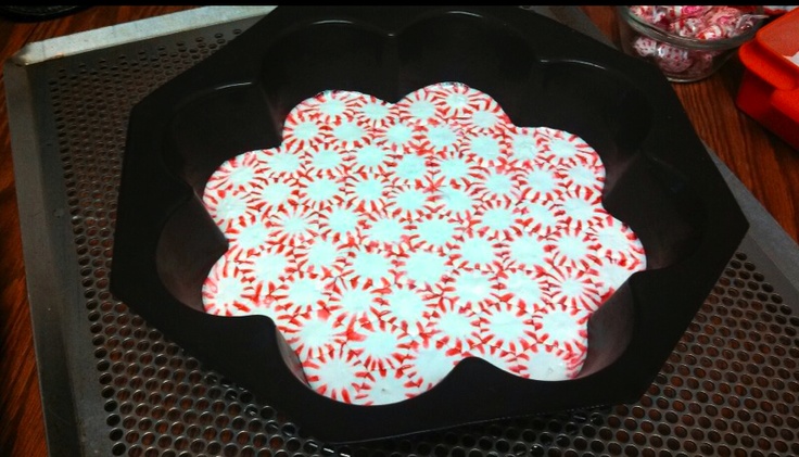An even better idea for making a candy plate...use a flower mold.