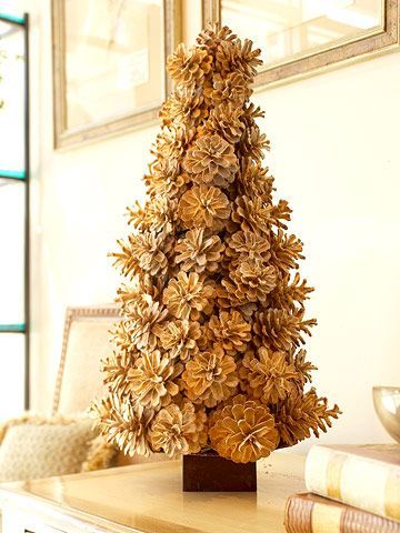 Ιδεες για χριστουγεννιατικη διακοσμηση με κουκουναρια!