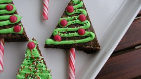 Χριστουγεννιατικα brownies δεντρακια!Συνταγη βημα βημα!