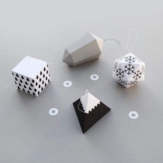 Black and White Geometric Ornaments