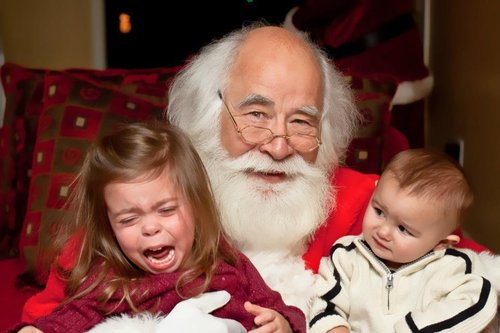 Χριστουγεννιατικες φωτογραφίες παιδιών με τον Άγιο Βασίλη...Για κλαματα!