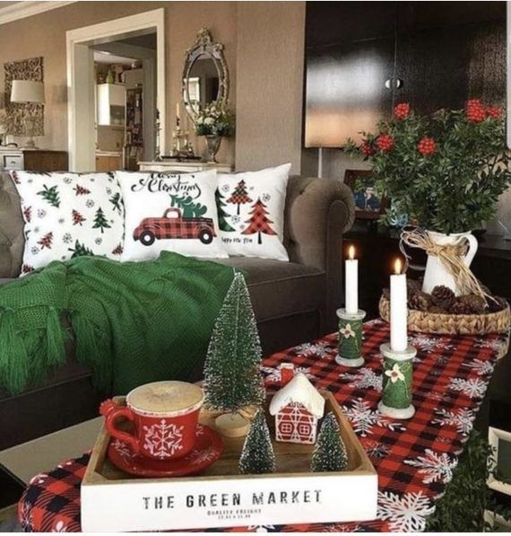 55 χριστουγεννιατικες ιδεες διακοσμησης για το σαλονι σας