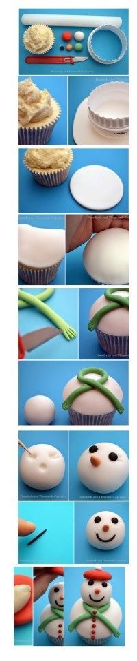 .cupcake snowman