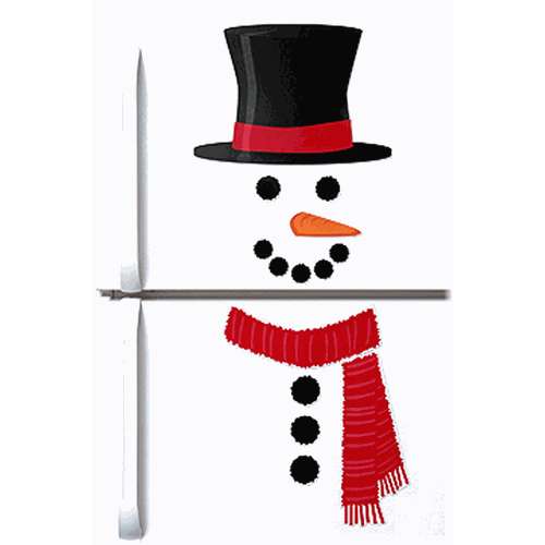 ψυγείο-χιονάνθρωπος-κασκόλ-και-καπέλο-