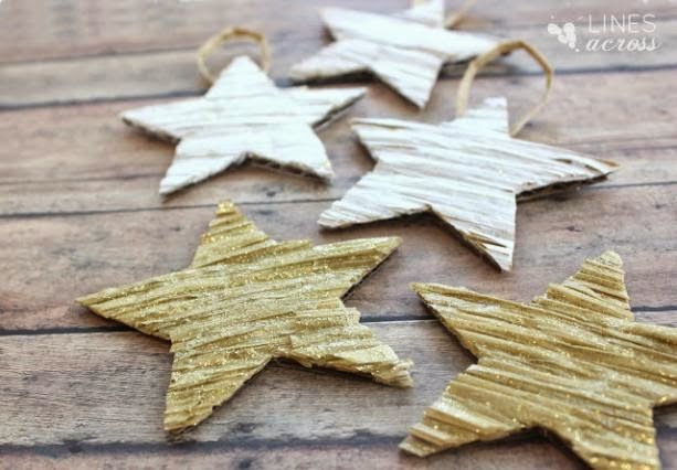 χάρτινα-αστέρια-χρυσό-ασημί