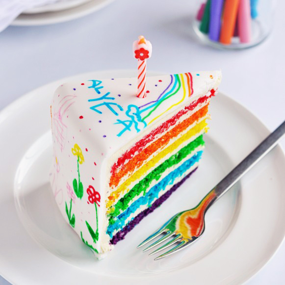Rainbow Doodle Cake via Sweetapolita
