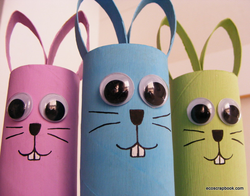 Easter Craft Toilet Paper Roll Bunnies