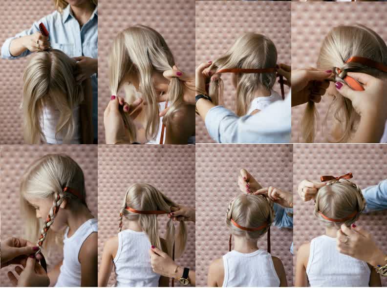 children's braided hairstyles step by step