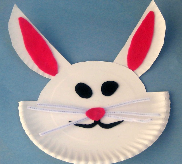 paper plate rabbit