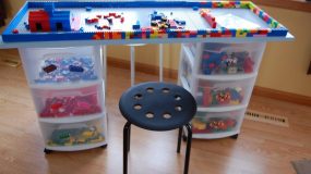 Φτιάξτε γραφείο για τα lego με κουτιά αποθήκευσης μόνες σας! DIY