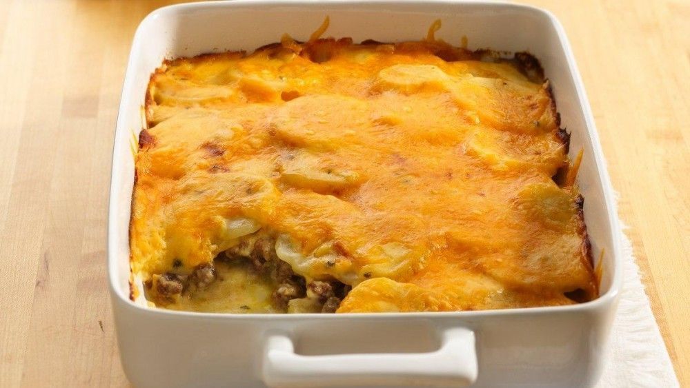 Απίθανο σουφλε με κιμά και πατάτες