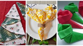 Ιδέες για να φτιάξετε σχέδια στις πετσέτες σας στο Χριστουγεννιάτικο τραπέζι(Video & Photo)