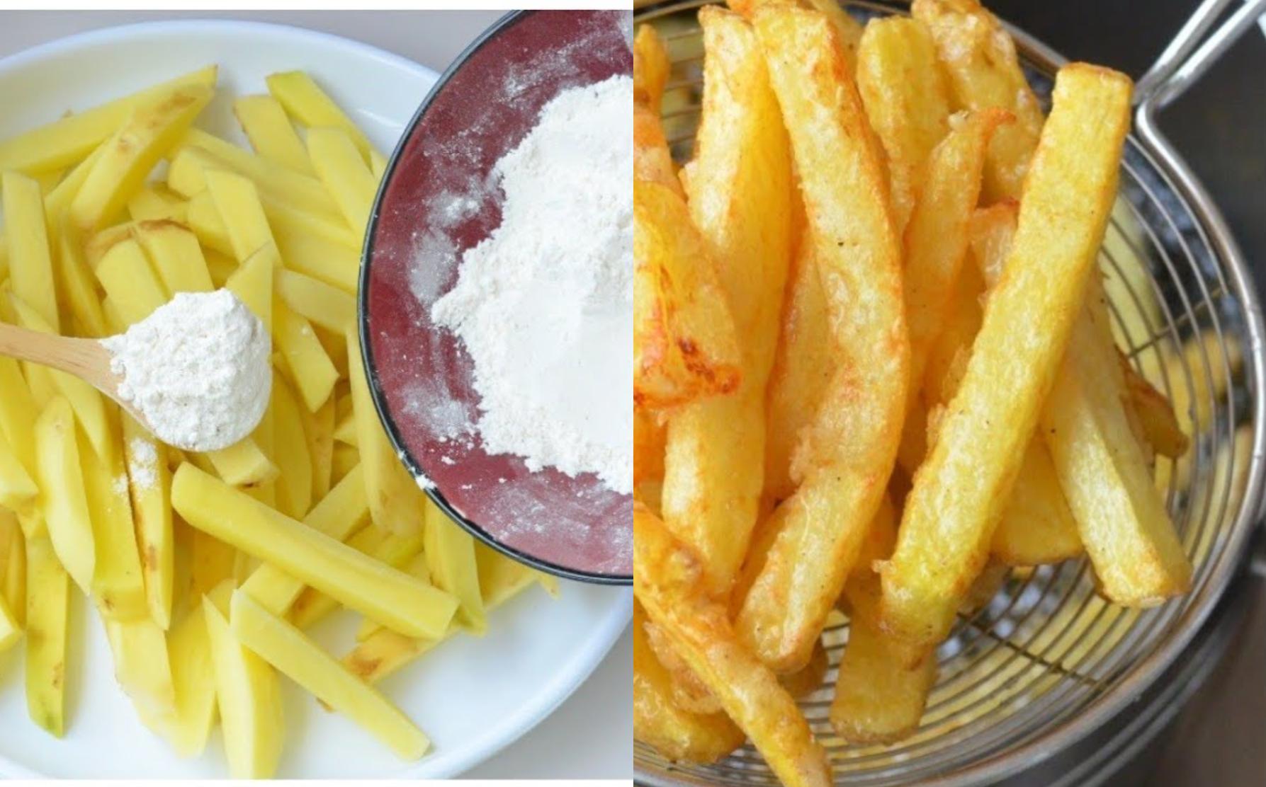 Αλευρωμένες τηγανητές πατάτες