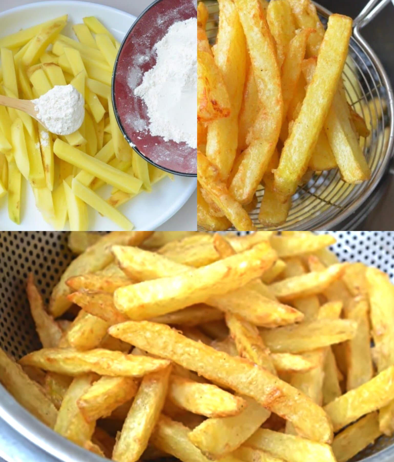 Αλευρωμένες τηγανητές πατάτες