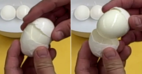 Έτσι θα καθαρίσετε το βραστό αυγό με μια κίνηση!