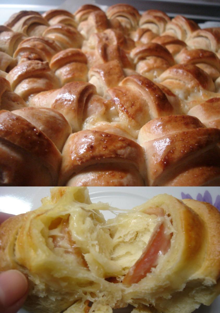 Ζαμπονοκασεροπιτάκια με την πιο αφράτη ζύμη