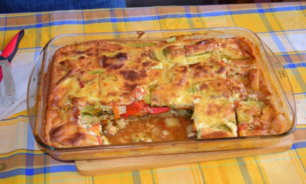 Φανταστικό σουφλέ με λαχανικα και μπεσαμελ Φανταστικό σουφλέ με λαχανικα και μπεσαμελ