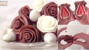 Σοκολατένια Τριαντάφυλλα με Γέμιση Φράουλας που θα σας Ξετρελάνουν!