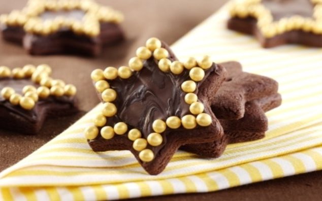 Μπισκότα σοκολατένια με γλάσο σοκολάτας