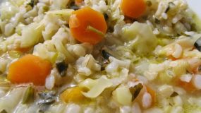 Λαχανόρυζο με καστανό ρύζι