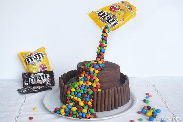 Σοκολατένια τούρτα με τα φανταστικά M&Ms Σοκολατένια τούρτα με τα φανταστικά M&Ms