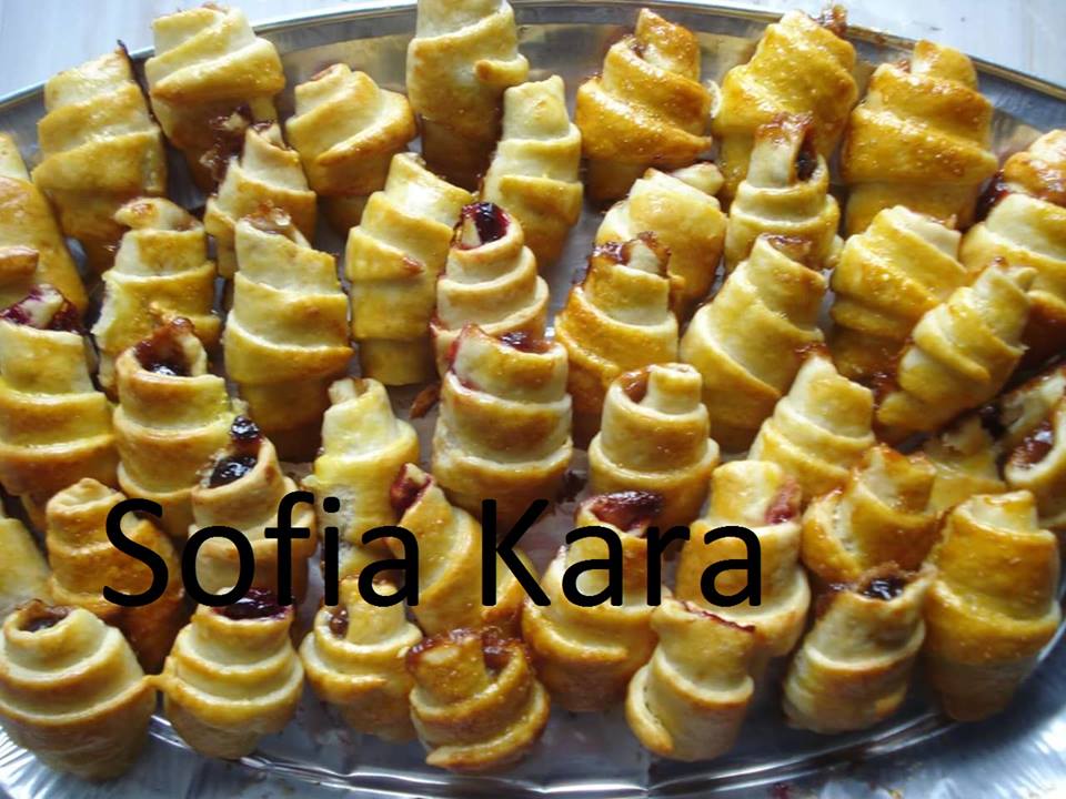 Κρουασανάκια με κάστανο και μαρμελάδα