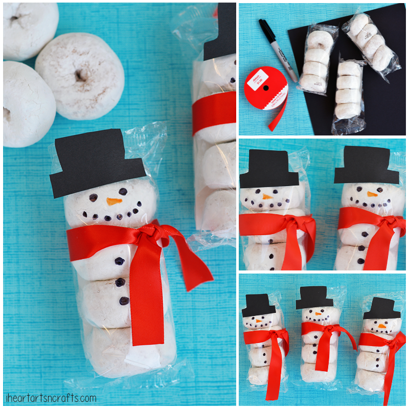 Υπέροχο snack για τα παιδιά.. donuts χιονάνθρωποι!