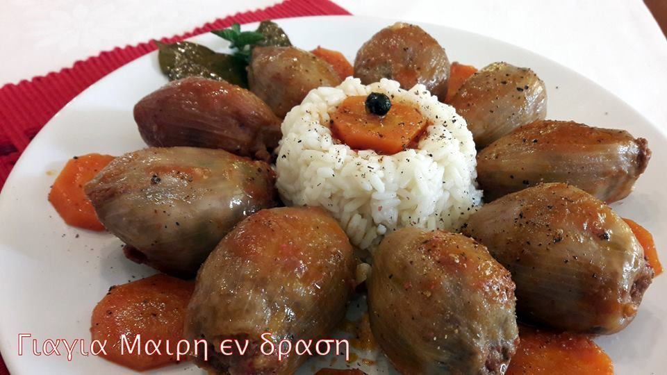 Κρεμμυδοντολμάδες γιαχνί