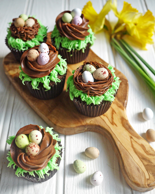 Σοκολατένιες πασχαλινές φωλιές cupcakes!