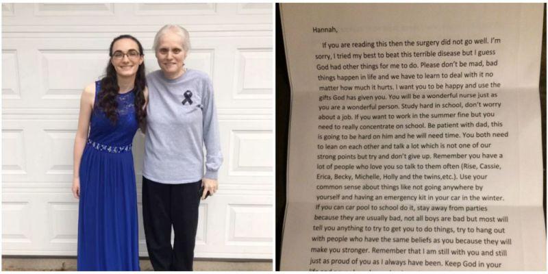 Αυτή η έφηβη μοιράζεται το γράμμα που της έγραψε η μαμά της πριν πεθάνει από καρκίνο και συγκινεί..