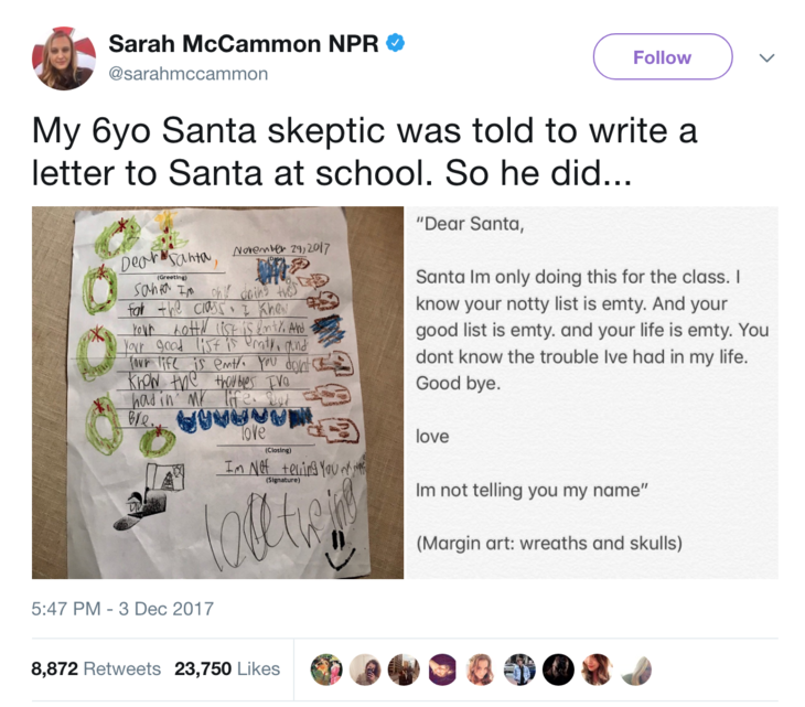 To γράμμα αυτού του παιδιού για τον Άγιο Βασίλη έγινε viral!