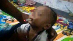 Εξοργιστική κίνηση που προκαλεί σάλο!Έδωσε τσιγάρο στον 9 μηνών γιο του για να τον βγάλει φωτογραφία
