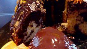 Κέικ δίχρωμο με γλάσο σοκολάτας !!!-Νηστίσιμο -με μοναδική γεύση!