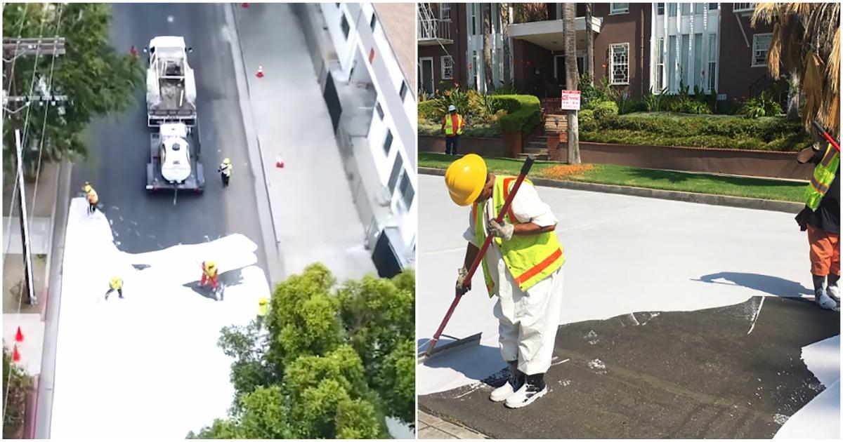 Λος Άντζελες: Βάφουν τους δρόμους με λευκό χρώμα για να καταπολεμήσουν τις υψηλές θερμοκρασίες στην πόλη