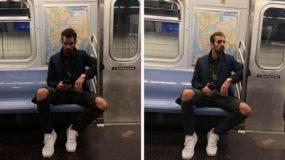 Μια κοπέλα έβγαλε κρυφά φωτογραφίες έναν όμορφο άνδρα στο μετρό και την πάτησε!!