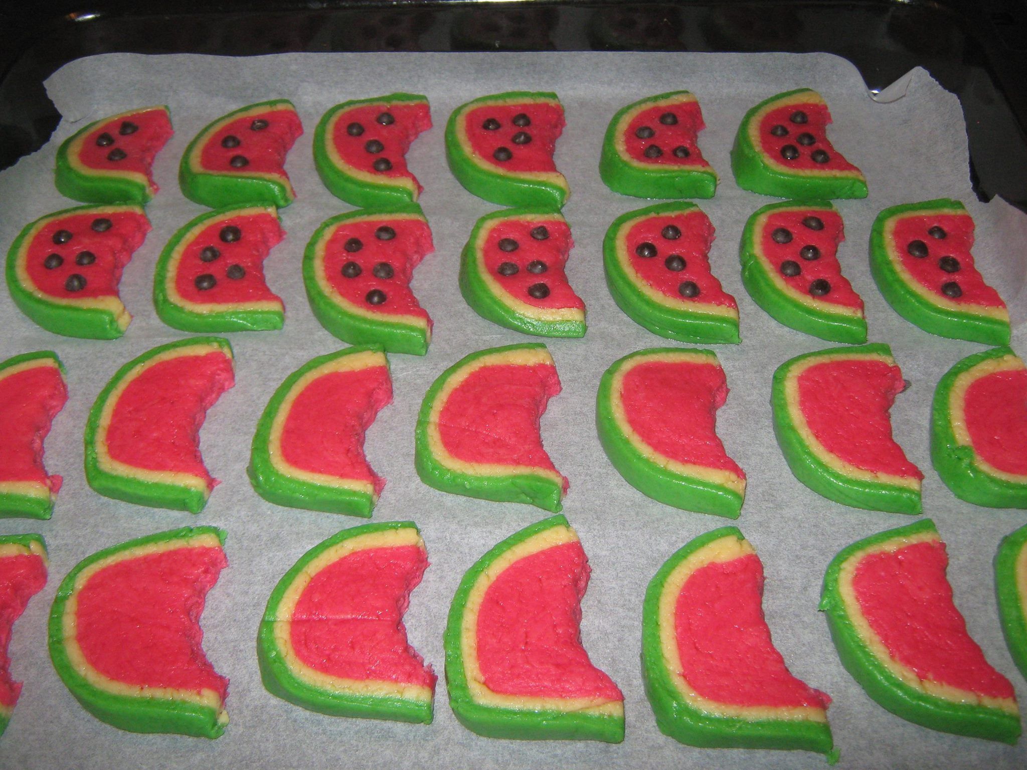 Μπισκοτάκια καρπουζι μια τέλεια ιδέα για παιδικό πάρτι!