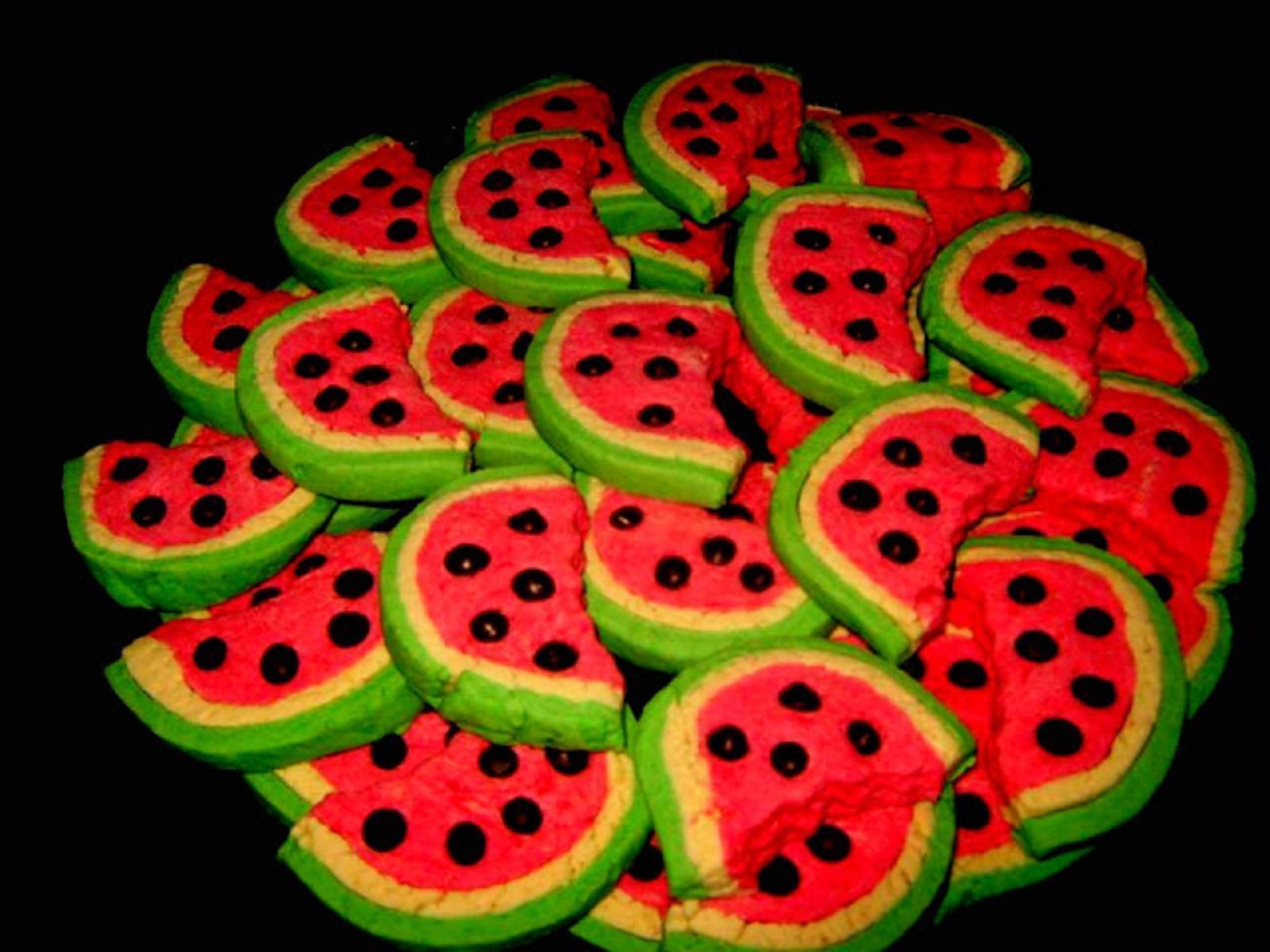 Μπισκότα σε σχήμα καρπούζι- Μια τέλεια ιδέα για παιδικό πάρτι