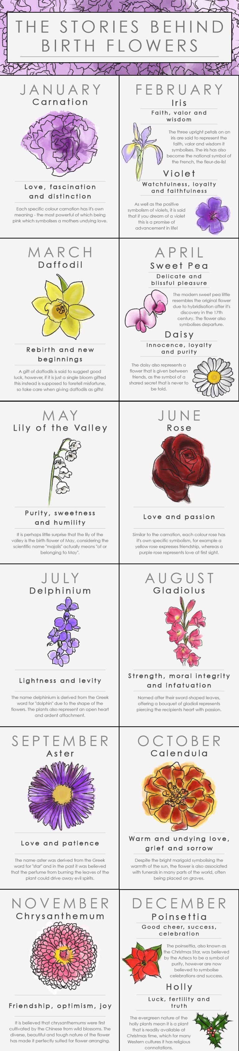 Ο μήνας που γεννηθήκατε συνδέεται με ένα λουλούδι. Βρείτε το δικό σας λουλούδι και δείτε τι σημαίνει για εσάς!