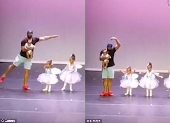 Πατέρας 3 παιδιών ανέβηκε στην σκηνή και χόρεψε μπαλέτο μαζί με την κόρη του επειδή έβαλε τα κλάματα